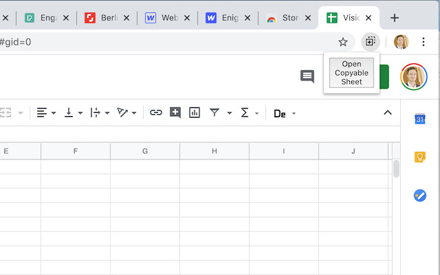 Enable Spreadsheet Copy  from Chrome web store to be run with OffiDocs Chromium online