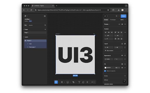 Enable UI3 Beta for Figma  from Chrome web store to be run with OffiDocs Chromium online
