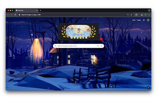 Enchanting Winter Night | Snowfall Over Cozy House  from Chrome web store to be run with OffiDocs Chromium online