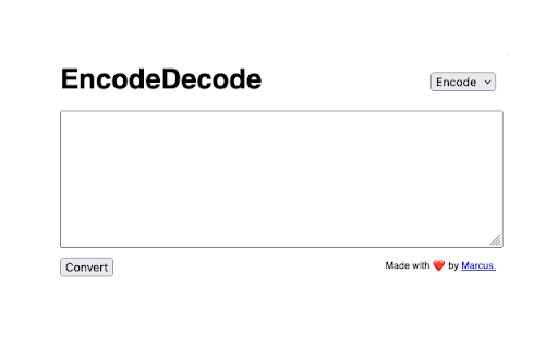 EncodeDecode  from Chrome web store to be run with OffiDocs Chromium online