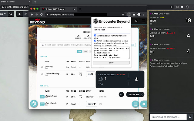 EncounterBeyond  from Chrome web store to be run with OffiDocs Chromium online