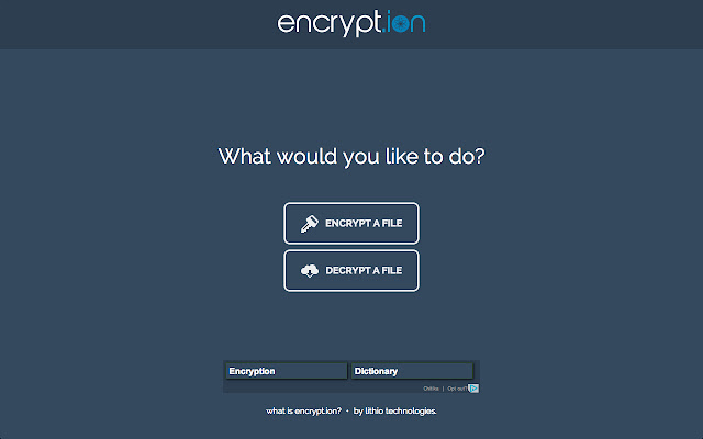 Encrypt.ion Web App  from Chrome web store to be run with OffiDocs Chromium online