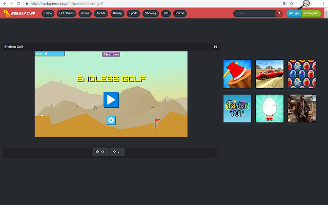 Endless Golf  from Chrome web store to be run with OffiDocs Chromium online