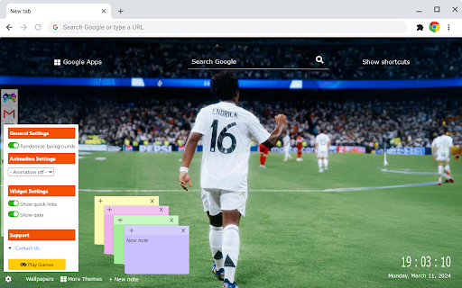 Endrick Felipe Wallpaper New Tab  from Chrome web store to be run with OffiDocs Chromium online