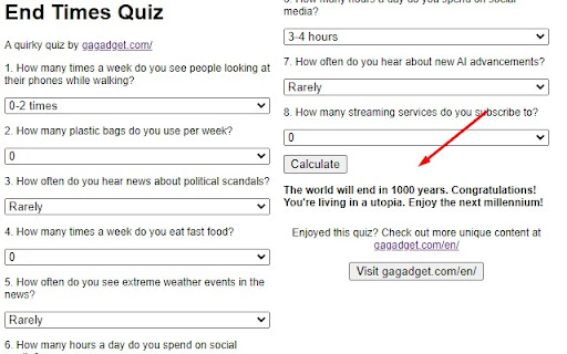 End Times Quiz by Gagadget  from Chrome web store to be run with OffiDocs Chromium online