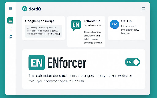 ENforcer  from Chrome web store to be run with OffiDocs Chromium online