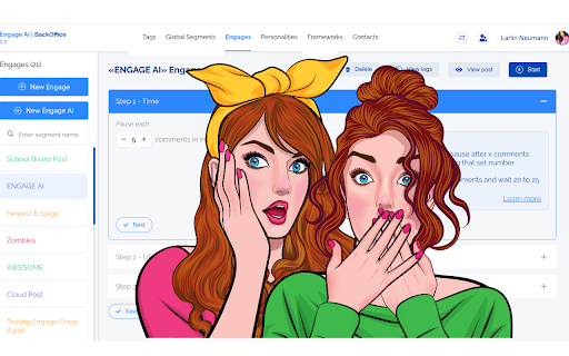 Engage AI  from Chrome web store to be run with OffiDocs Chromium online