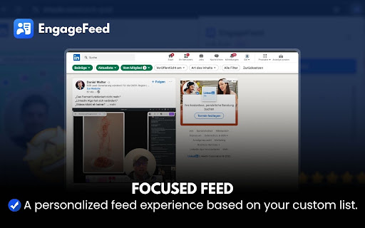 EngageFeed Custom LinkedIn feed  from Chrome web store to be run with OffiDocs Chromium online