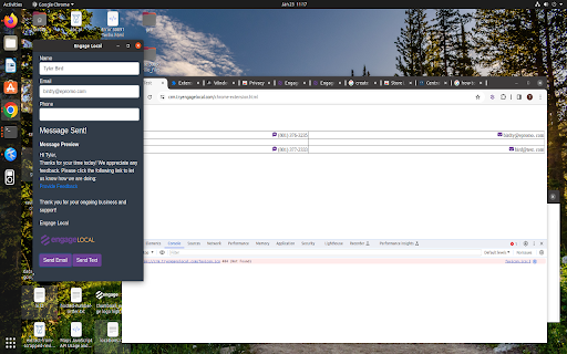 Engage Local  from Chrome web store to be run with OffiDocs Chromium online