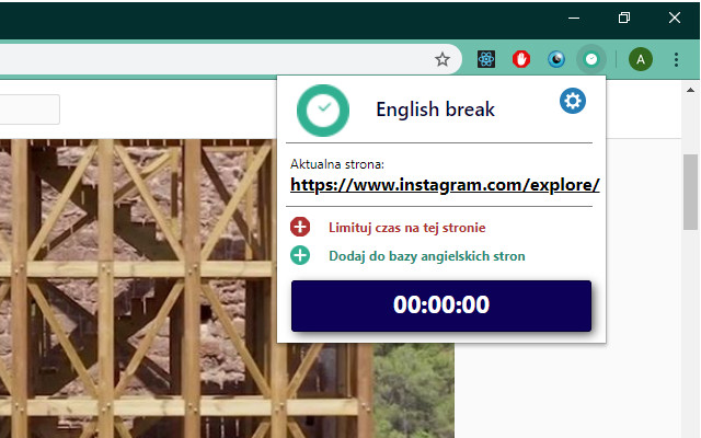 English break  from Chrome web store to be run with OffiDocs Chromium online
