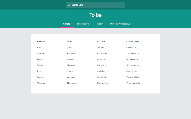 English Verbs  from Chrome web store to be run with OffiDocs Chromium online