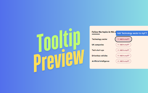 Enhanced Tooltips  from Chrome web store to be run with OffiDocs Chromium online
