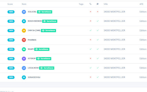 Enileads  from Chrome web store to be run with OffiDocs Chromium online