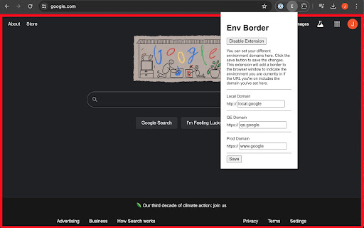 Env Border  from Chrome web store to be run with OffiDocs Chromium online