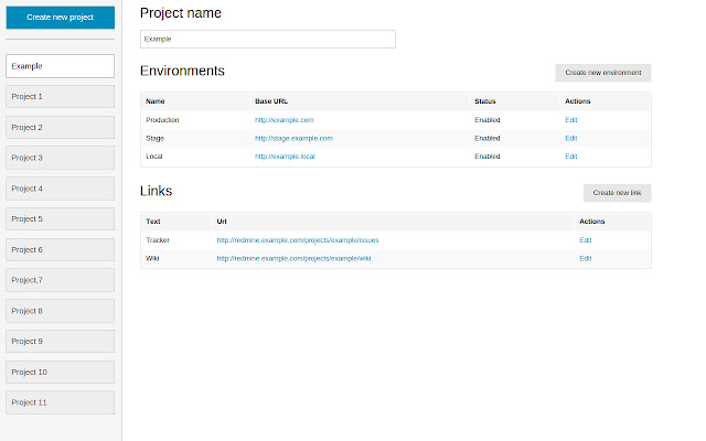 Environment switcher  from Chrome web store to be run with OffiDocs Chromium online
