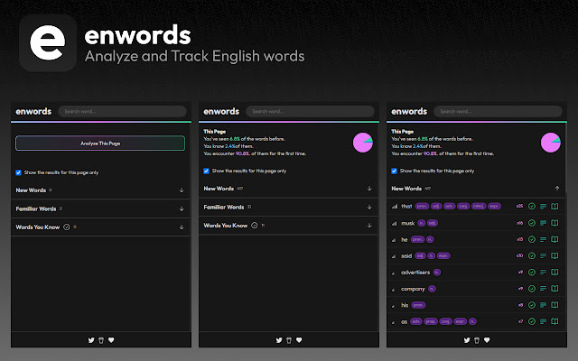 enwords  from Chrome web store to be run with OffiDocs Chromium online