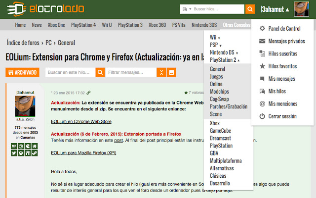 EOLium da Chrome Web Store será executado com OffiDocs Chromium online