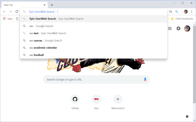 Epic UserWeb Search  from Chrome web store to be run with OffiDocs Chromium online