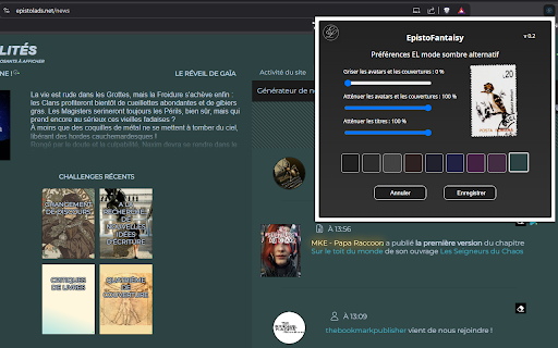 EpistoFantaisy  from Chrome web store to be run with OffiDocs Chromium online