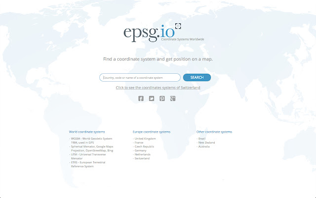 EPSG.io: Coordinates  from Chrome web store to be run with OffiDocs Chromium online