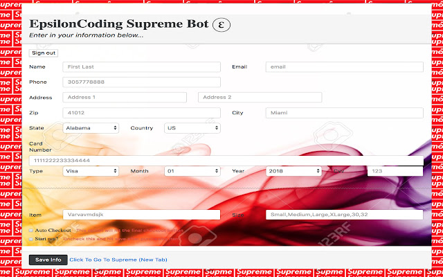 Epsilon Supreme Bot  from Chrome web store to be run with OffiDocs Chromium online