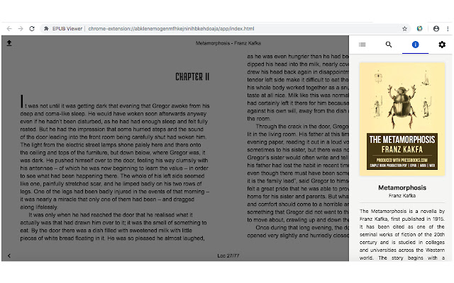 ePub Viewer  from Chrome web store to be run with OffiDocs Chromium online