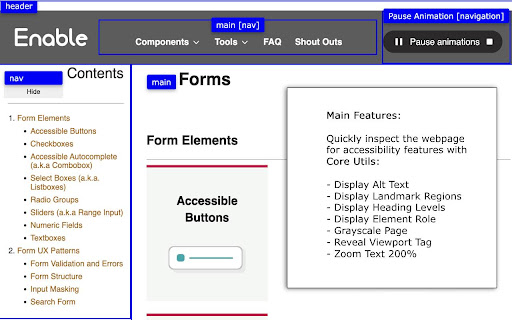 Equa11y: Accessibility Testing Utilities  from Chrome web store to be run with OffiDocs Chromium online