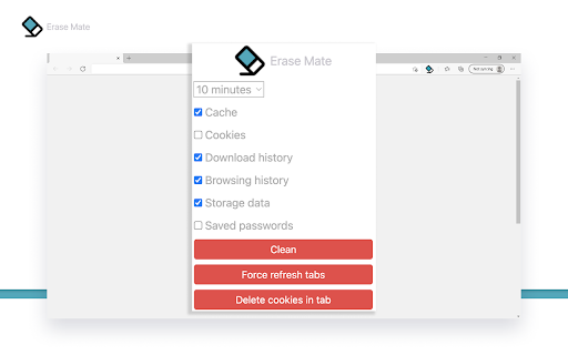 Erase Mate  from Chrome web store to be run with OffiDocs Chromium online
