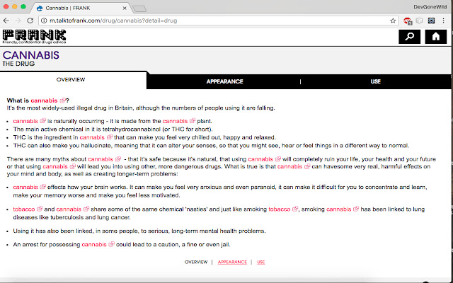 Erowid  from Chrome web store to be run with OffiDocs Chromium online