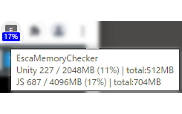 EscaMemoryChecker  from Chrome web store to be run with OffiDocs Chromium online