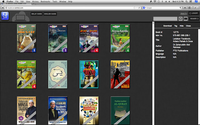 eSentral eBook Reader  from Chrome web store to be run with OffiDocs Chromium online