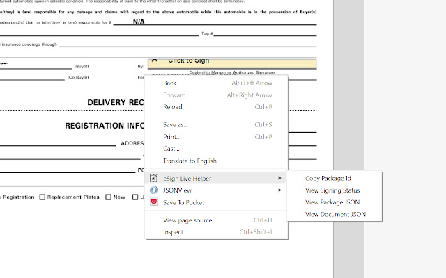 eSign Live Developer Helper  from Chrome web store to be run with OffiDocs Chromium online
