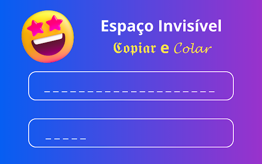 Espaço Invisível Copiar Letra Invisível  from Chrome web store to be run with OffiDocs Chromium online