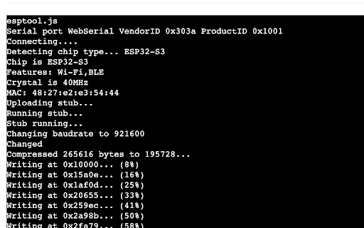 ESP Tool  from Chrome web store to be run with OffiDocs Chromium online