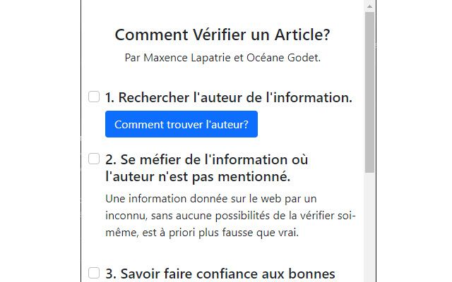 Est ce une fausse nouvelle?  from Chrome web store to be run with OffiDocs Chromium online
