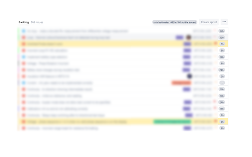 Estimations sum for Jira backlog  from Chrome web store to be run with OffiDocs Chromium online