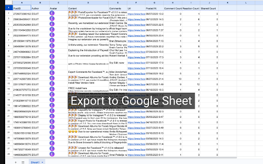 ESUIT | Posts Exporter for Facebook™  from Chrome web store to be run with OffiDocs Chromium online