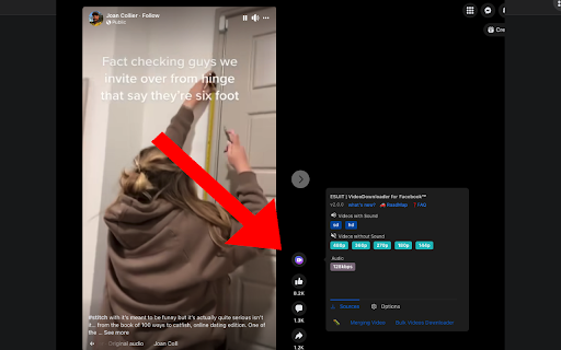 ESUIT | Video Downloader for Facebook™  from Chrome web store to be run with OffiDocs Chromium online