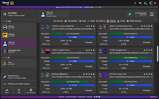 Eternl Beta  from Chrome web store to be run with OffiDocs Chromium online