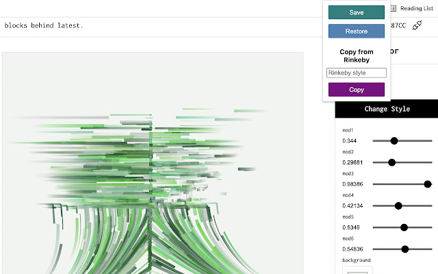 EthBlockArt Settings Saver uit de Chrome-webwinkel voor gebruik met OffiDocs Chromium online