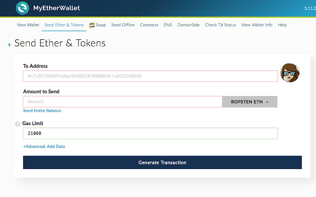 Ethereum Avatar  from Chrome web store to be run with OffiDocs Chromium online