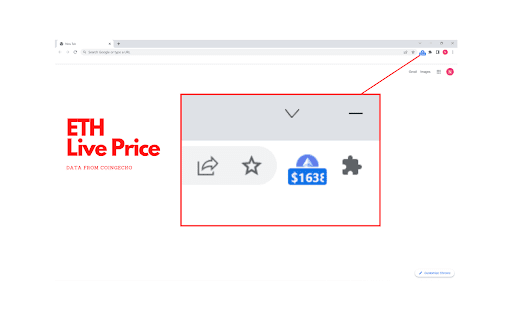 Ethereum Price Ticker  from Chrome web store to be run with OffiDocs Chromium online