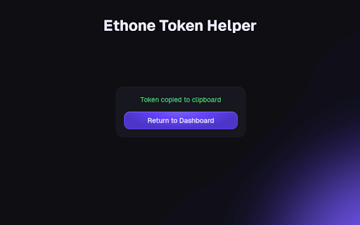 Ethone Token Helper  from Chrome web store to be run with OffiDocs Chromium online