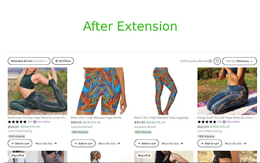 Etsy Ad Free  from Chrome web store to be run with OffiDocs Chromium online