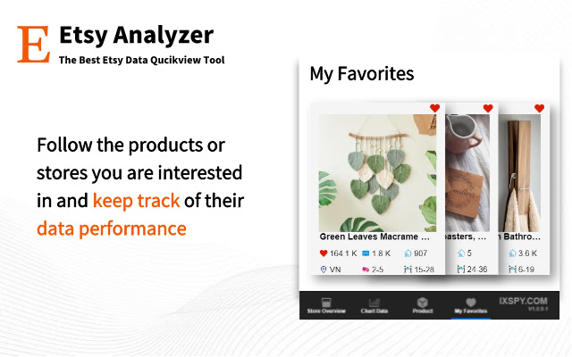 Etsy Analyzer  from Chrome web store to be run with OffiDocs Chromium online