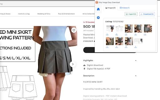 Etsy Download  from Chrome web store to be run with OffiDocs Chromium online