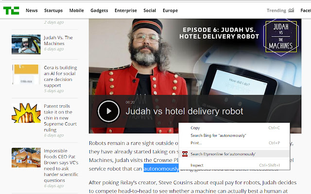 EtymOwl  from Chrome web store to be run with OffiDocs Chromium online