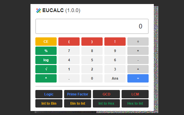 EUCALC  from Chrome web store to be run with OffiDocs Chromium online