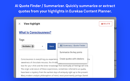 Eurekaa Highlight Clipper  from Chrome web store to be run with OffiDocs Chromium online