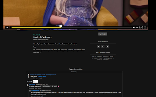 Evelyn: View Reddit comments on Dropout  from Chrome web store to be run with OffiDocs Chromium online